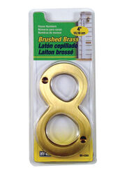 Hy-Ko 4 in. Gold Brass Nail-On Number 8 1 pc