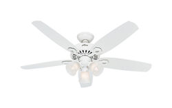 Hunter Fan Builder Plus 52 in. Snow White LED Indoor Ceiling Fan