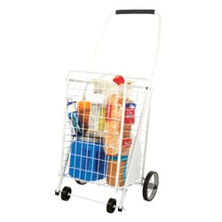 Apex 37 in. H X 12-1/2 in. W X 10-1/2 in. L White Collapsible Shopping Cart