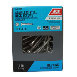 Ace No. 10 S X 3 in. L Star Flat Head Deck Screws 1 lb 80 pk