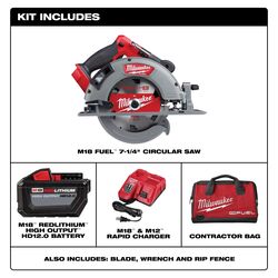 Milwaukee M18 FUEL 18 V 7-1/4 in. Cordless Brushless Circular Saw Kit (Battery & Charger)