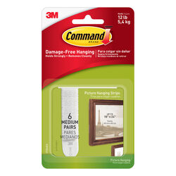3M Command White Picture Hanging Strips 12 pk