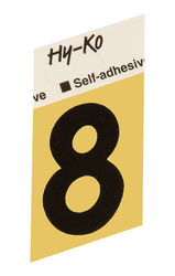 Hy-Ko 1-1/2 in. Black Aluminum Self-Adhesive Number 8 1 pc