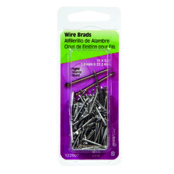 Hillman 17 Ga. G X 7/8 in. L Bright Steel Brad Nails 1 pk 2 oz