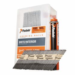 Paslode 3-1/4 in. Angled Strip Fuel and Nail Kit 30 deg Smooth Shank 1000 pk