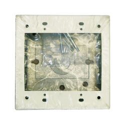 Wiremold 4-3/4 in. Square Steel 2 gang Electrical Box Ivory