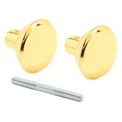 Prime-Line Polished Solid Brass Replacement Knobs Right or Left Handed