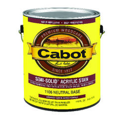 Cabot Semi-Solid Tintable Neutral Base Water-Based Acrylic Stain 1 gal