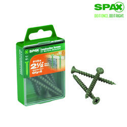 SPAX No. 14 S X 2-1/2 in. L Phillips/Square Flat Head Multi-Purpose Screws 6 pk