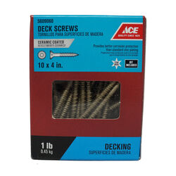 Ace No. 10 S X 4 in. L Star Flat Head Deck Screws 1 lb 53 pk