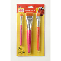 Plaid Mod Podge Multiple Sizes in. W Flat Decoupage Brush Set