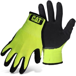 Cat Men's Indoor/Outdoor Mechanics Glove High-Vis Green XL 2 pair
