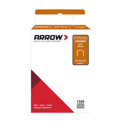 Arrow Fastener #586 3/8 in. W X 3/8 in. L 18 Ga. Power Crown Standard Staples 1250 pk