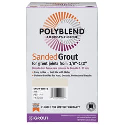 Custom Building Products Polyblend Indoor and Outdoor Snow White Grout 7 lb