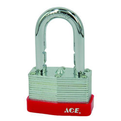 Ace 1.063 in. H X 1-3/4 in. W X 15/16 in. L Steel Warded Locking Padlock 1 pk