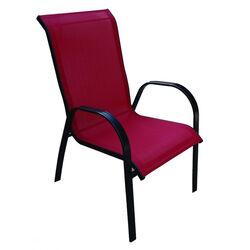 Living Accents Black Steel Chair Red