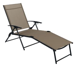 Living Accents Tan Sling Folding Chaise