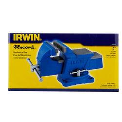 Irwin Record 4 in. Cast Iron Mechanics Vise 120 deg Swivel Base