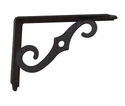 Hampton Black Steel Shelf Support 12 Ga. 5 in. L 80 lb