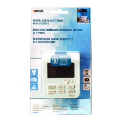 Woods Indoor Digital Timer 125 V White