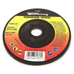 Forney 4 in. D X 1/4 in. thick T X 5/8 in. S Metal Grinding Wheel 1 pc
