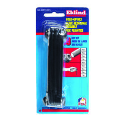 Eklind Tool 5/64 to 1/4 SAE Fold-Up Hex Key Set Multi-Size in. 9 pc