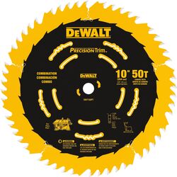 DeWalt Precision Trim 10 in. D X 5/8 in. S Carbide Tipped Circular Saw Blade 50 teeth 1 pk