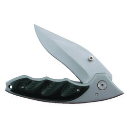 Frost Cutlery Micarta Tac Black Stainless Steel 5 in. Tactical Folder Pocket Knife