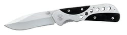Frost Cutlery Dark Silence Black/Silver Stainless Steel 9 in. Tactical Folder Pocket Knife