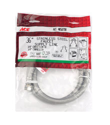 Ace 3/8 in. Compression T X 3/8 in. D Compression 36 in. Braided Stainless Steel Supply Line