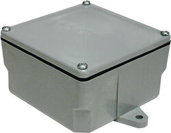 Cantex 6 in. Square PVC 1 gang Junction Box Gray