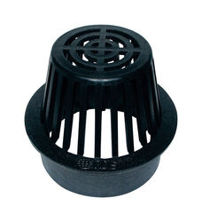 NDS 6 in. Black Round Polyolefin Atrium Grate