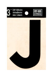 Hy-Ko 3 in. Black Vinyl Self-Adhesive Letter J 1 pc