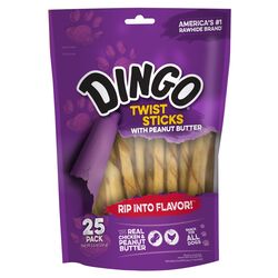 Dingo Peanut Butter Treats For Dog 4.4 25 pk