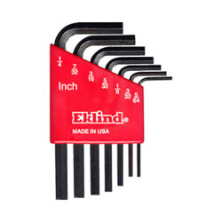 Eklind Tool Hex-L 5/64 to 1/4 SAE Short Arm Hex L-Key Set Multi-Size in. 7 pc