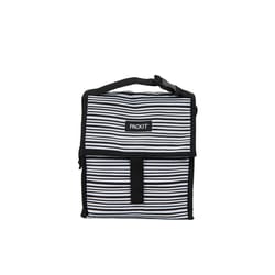 PACKIT Lunch Bag Cooler Black/White 8.5 in. 9.75 in. 6.25 in.