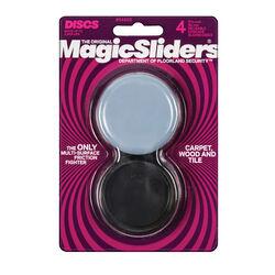 Magic Sliders Gray Plastic Floor Slide 4 pk