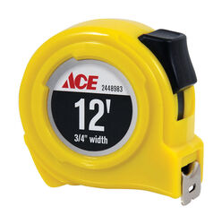 Ace 12 ft. L X 0.75 in. W High Visibility Tape Measure 1 pk