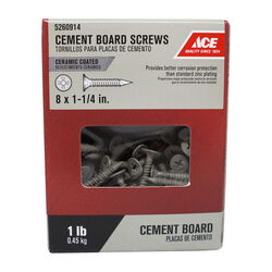 Ace No. 8 S X 1-1/4 in. L Phillips Wafer Head Cement Board Screws 1 lb 185 pk