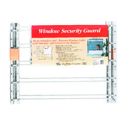 Knape & Vogt White Steel Window Security Guards 24 in. L