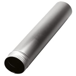 Deflect-O Jordan 24 in. L X 4 in. D Silver/White Aluminum Pipe
