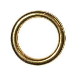 Baron Jumbo Polished Brass Silver Solid Brass 2 in. L Ring 1 pk