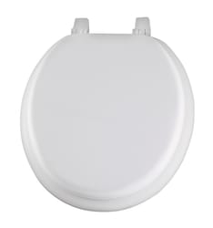 Mayfair Round White Vinyl Cushioned Toilet Seat