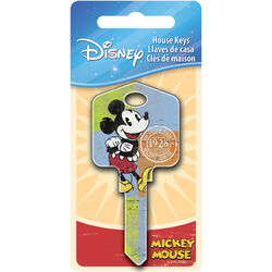 Hillman Disney Mickey Mouse House Key Blank 66/97 KW1/KW10 Single For Kwikset and Titan Locks