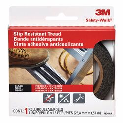 3M Safety-Walk 1 in. W X 15 in. L Black Anti-Slip Treads