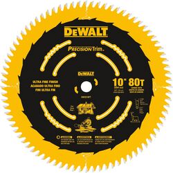 DeWalt Precision Trim 10 in. D X 5/8 in. S Carbide Tipped Circular Saw Blade 80 teeth 1 pk