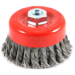 Forney 4 in. D X 5/8 in. S Knotted Steel Cup Brush 8500 rpm 1 pc