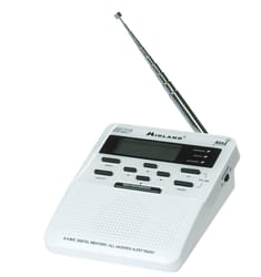 Midland White NOAA Weather Alert Radios Digital Battery Operated