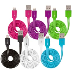 GetPower Lightning to USB Charge and Sync Cable 3 ft. Assorted
