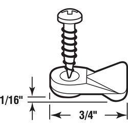 Prime-Line White Nylon Screen Clip For 1/8 inch 25 pk